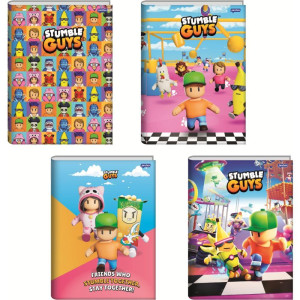 Caderno Brochurao Capa Dura Stumble Guys 80fls.