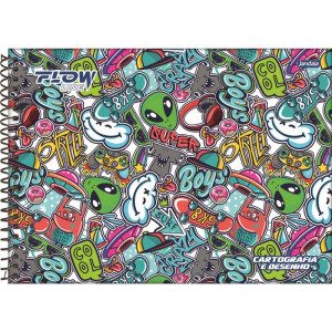 Caderno Desenho Univ Capa Dura Flow 80fls.-124522-60589