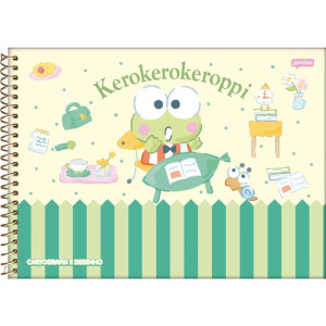 Caderno Desenho Univ Capa Dura Hello Kitty E Amigos 80fls.-124485-68540