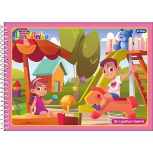 Caderno Desenho Univ Capa Dura Jandainha Feminino 80fls.