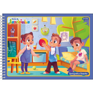 Caderno Desenho Univ Capa Dura Jandainha Masculino 80fls.-124526-15449