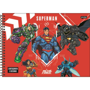 Caderno Desenho Univ Capa Dura Liga Da Justica 80fls.-124469-81342