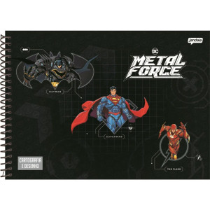 Caderno Desenho Univ Capa Dura Liga Da Justica 80fls.-124469-93172