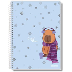 Caderno 01x1 Capa Dura Capivera 80fls.