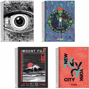 Caderno 25x1 Capa Dura Flow 400fls.-124520-17527