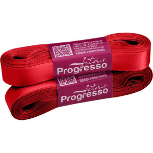 Fita De Cetim 15mm 10m. Vermelho Cereja 2084