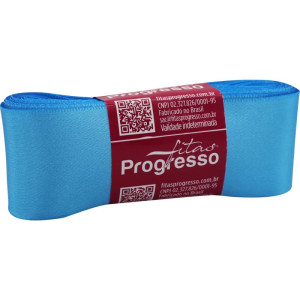 Fita De Cetim 38mm 10m. Azul Medio 1390