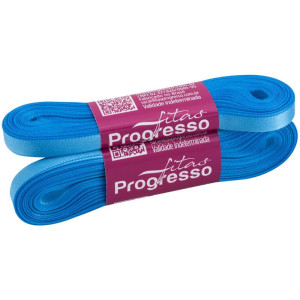 Fita De Cetim 7mm 10m. Azul Medio 1390