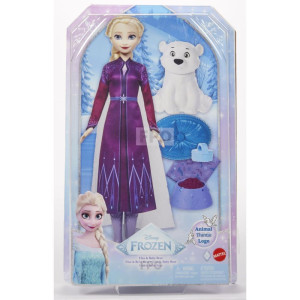 Boneca Disney Frozen Elsa Com Bebe Urso-121236-79924