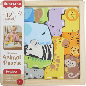 Fisher Price Wood Quebra- Cabeca Zoologico 12pcs-121315-38334