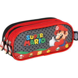 Estojo Triplo Super Mario Bros Preto-119958-89577