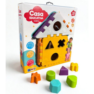 Brinquedo Educativo Casa Baby Educativa C/blocos