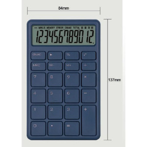 Calculadora De Mesa 12 Dig. Azul Solar/bateria