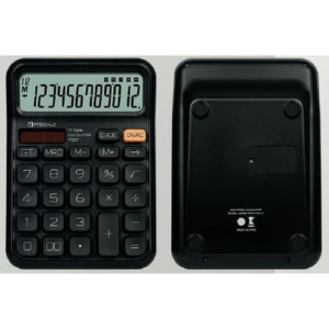 Calculadora De Mesa 12 Dig. Preta Solar/bateria