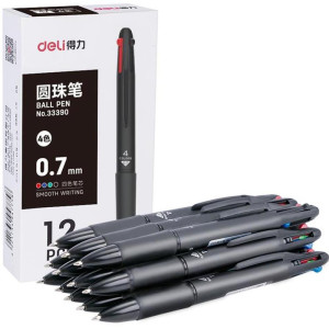 Caneta Esferografica Deli 4 Cores C/grip Pt 0,7mm