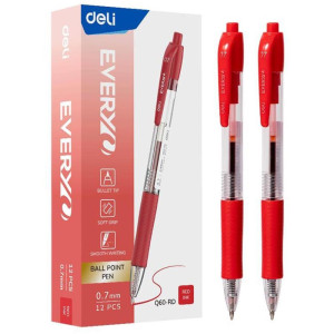 Caneta Esferografica Retratil 0,7mm Vermelho