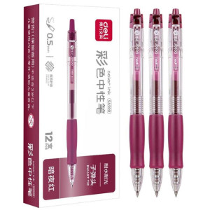 Caneta Gel Retratil C/grip Vinho 0,5mm