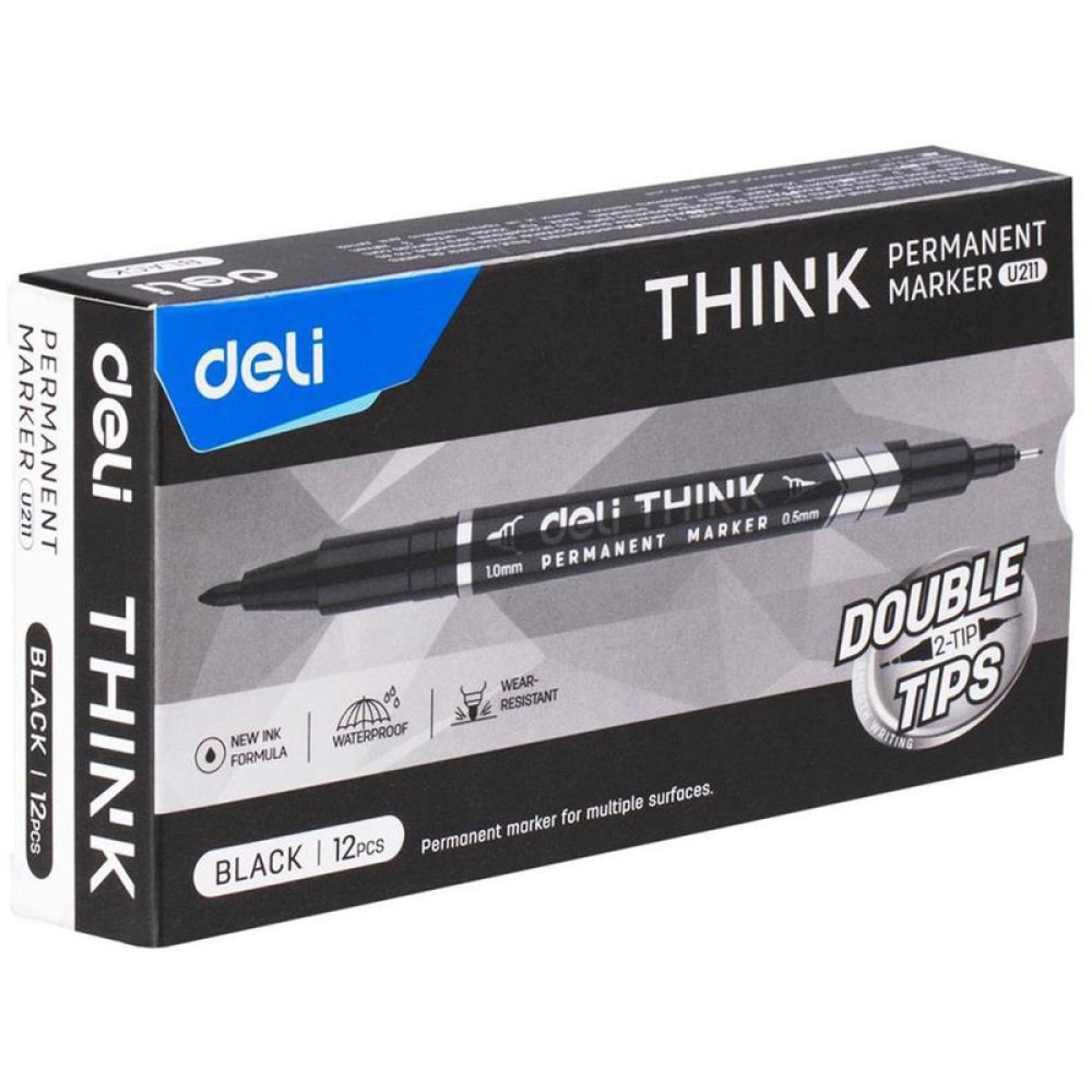 Pincel Marcador Permanente Duas Pontas 0,5mm E 1,0mm Pt-125086-62925