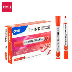 Pincel Quadro Branco Ponta Redonda 2,0mm Vermelho