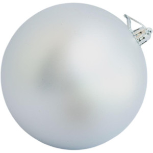 Artigo Para Decoracao Natal Bola 10cm Fosca/metal/gliter Prata-124575-28758