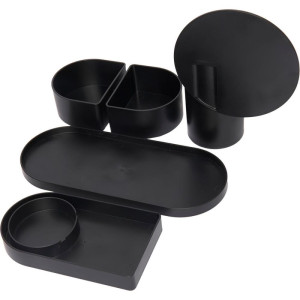 Acessorio Para Mesa Organizador Collage Preto 5 Pecas-125912-26012