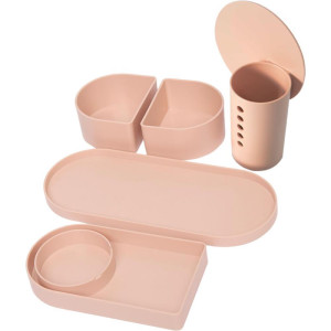 Acessorio Para Mesa Organizador Collage Rosa Antigo 5 Pecas-125914-15987