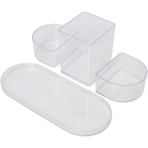 Acessorio Para Mesa Organizador Triple Cristal 4 Pecas-125904-95829