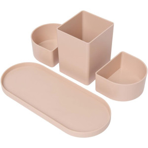 Acessorio Para Mesa Organizador Triple Rosa Antigo 4 Pecas-125906-63771