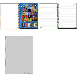 Caderno 01x1 Capa Dura Hot Wheels 80fls Fit-124915-47032