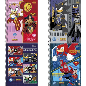 Caderno 01x1 Capa Dura Sonic Dc 80fls