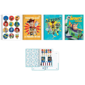 Caderno 01x1 Capa Dura Toy Story 80fls.