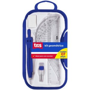 Conjunto Para Desenho Tris Kit Geometrico 7 Pecas-124883-90789