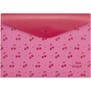 Pasta Envelope A4 Cereja C/botao
