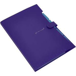 Pasta Sanfonada Plastica A4 5 Divisoes Lilas Neon-125916-53625