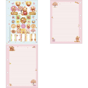 Bloco Para Fichario Universit. Love Bears 80fls 63g 200x275mm-124930-80737