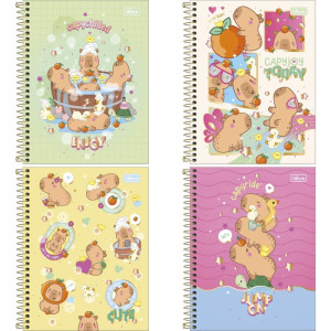Caderno 01x1 Cp.dura Colegial Capyclub 60fls