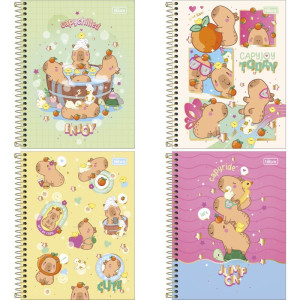 Caderno 10x1 Cp.dura Colegial Capyclub 120fls