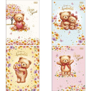 Caderno Brochurao Capa Dura Love Bears 80fls