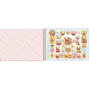 Caderno Desenho Univ Capa Dura Love Bears 80fls-124928-84934