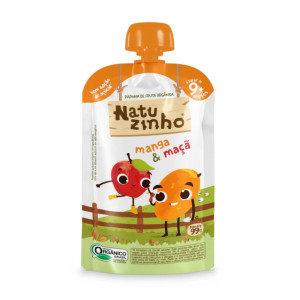 Papinha De Fruta Orgânica Manga E Maça