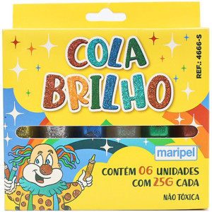 Cola Com Glitter Tubo 06 Cores Sort. 25g