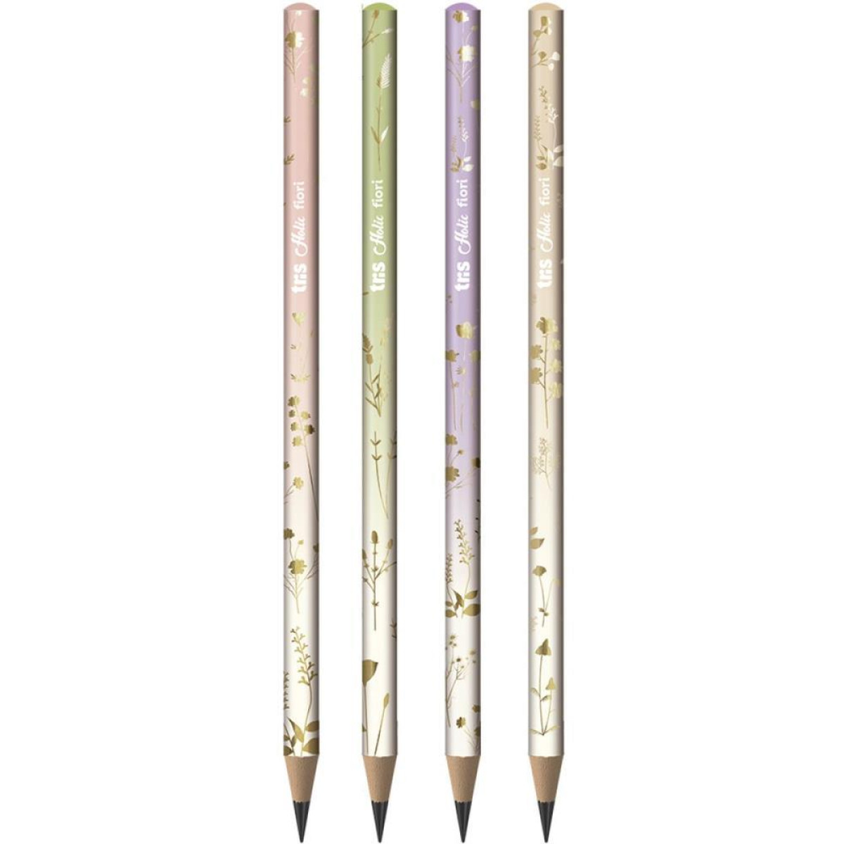 Lapis Preto Redondo Decorado Tris Fiori 4 Cores-125838-95677