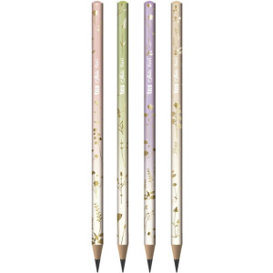 Lapis Preto Redondo Decorado Tris Fiori 4 Cores-125838-47191