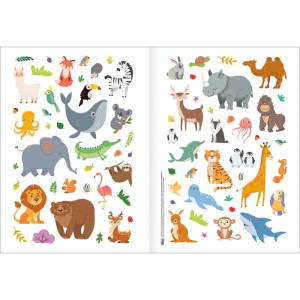 Livro Com Adesivos Cenario Magico Animais 16pgs-124947-22503