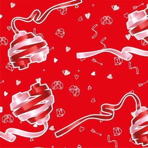 Saco De Presente Metal 869 Corações De Fita 30x45cm 50un-1200200004-51490