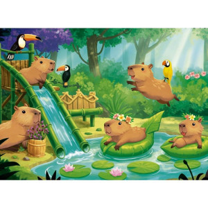 Quebra-cabeca Cartonado Capivaras 100 Pecas-125207-93480