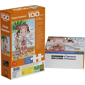 Quebra-cabeca Cartonado Corpo Humano 100 Pecas-125209-61708
