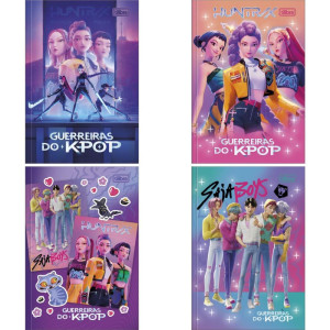 Caderno Brochura 1/4 Capa Dura Guerreiras Do K-pop 80fls-124981-75185
