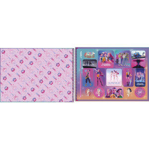 Caderno Desenho Univ Capa Dura Guerreiras Do K-pop 80fls-124982-50546