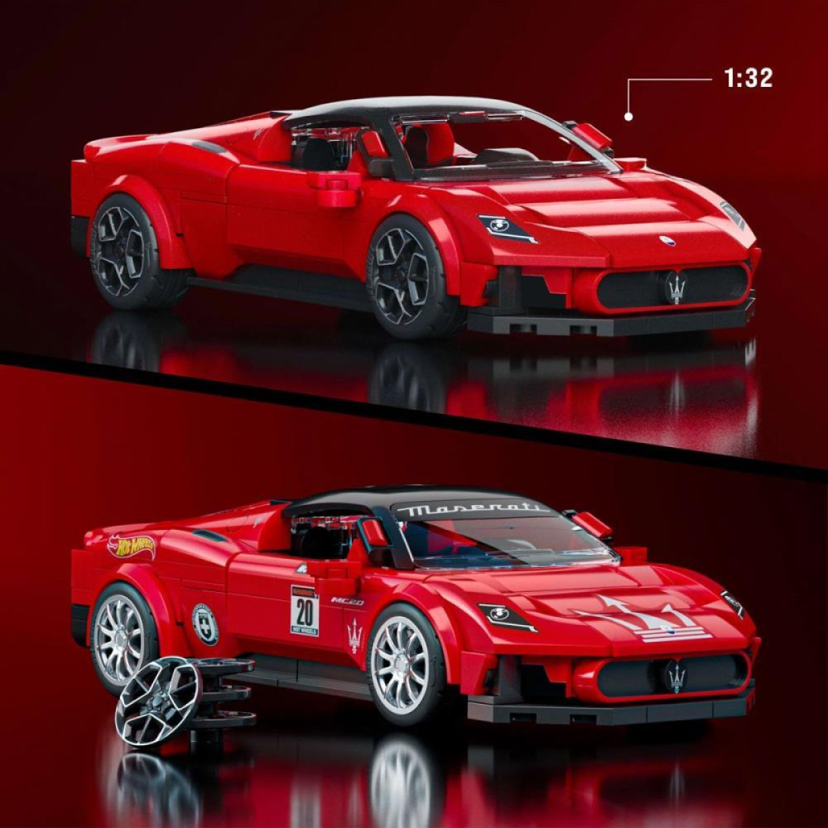 MEGA HOT WHEELS MASERATI MC20 1:32 250PCS | Auge App Representações